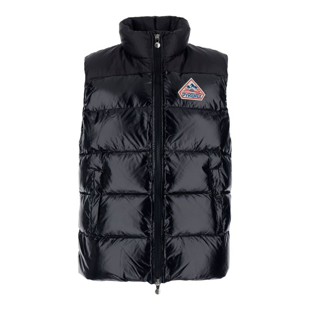 Pyrenex Unisex Sleeveless High Neck Jacket With Front Zip In Black For Women